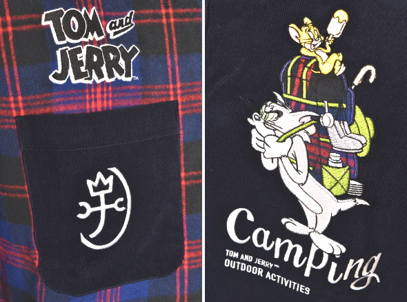 カステルバジャック CASTELBAJAC 2025秋冬新作 メンズ トムとジェリー 異素材使いボタンダウンシャツ 服 カステルバジャック CASTELBAJAC 2025秋冬新作 メンズ トムとジェリー