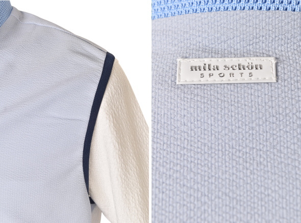 ミラショーン スポーツ ゴルフ mila schon sports 2026春夏新作 メンズ サッカー×メッシュジップアップベスト 服 ゴルフウェア_6