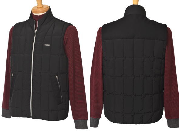 30％OFFセール！ミラショーン スポーツ ゴルフ mila schon sports 2025秋冬新作 メンズ ファイバーダウンベスト 服 ゴルフウェア アウトレット_1