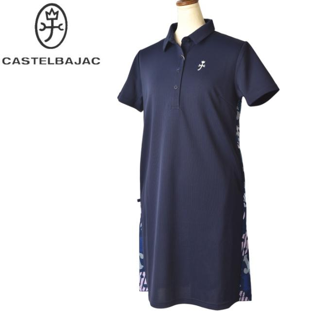 30％OFFセール！ カステルバジャック スポーツ ゴルフ CASTELBAJAC 2025春夏新作 レディース 半袖ポロワンピース 服 ゴルフウェア アウトレット