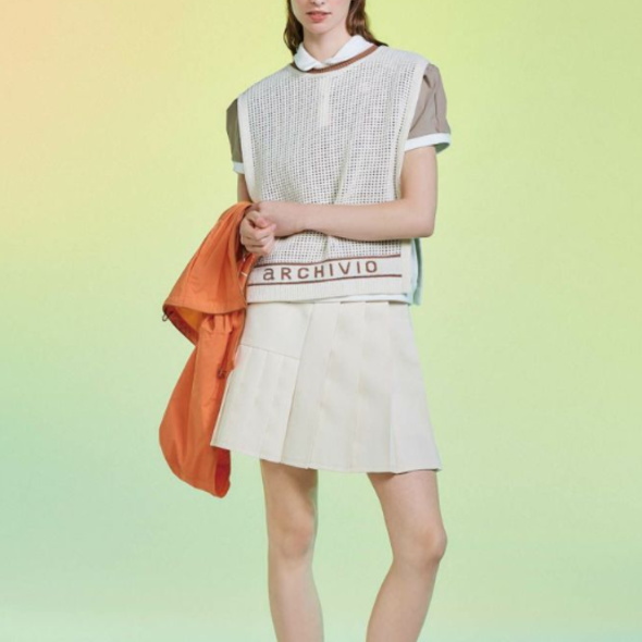 アルチビオ archivio ゴルフ 2025秋冬新作 レディース メッシュニット