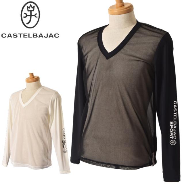 カステルバジャック スポーツ ゴルフ CASTELBAJAC 2026春夏新作 メンズ Vネックメッシュ切替インナーシャツ 服 ゴルフウェア