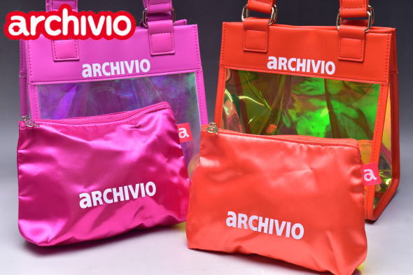 30％OFFセール！アルチビオ archivio ゴルフ 2024春夏新作 レディース ポーチ付きクリアホログラムカートバッグ アウトレット