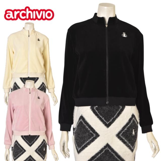 30％OFFセール！アルチビオ archivio ゴルフ 2025秋冬新作 レディース 中綿切替ベロアブルゾン 服 ゴルフウェア アウトレット