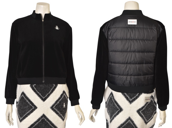 アルチビオ archivio ゴルフ 2025秋冬新作 レディース 中綿切替ベロア