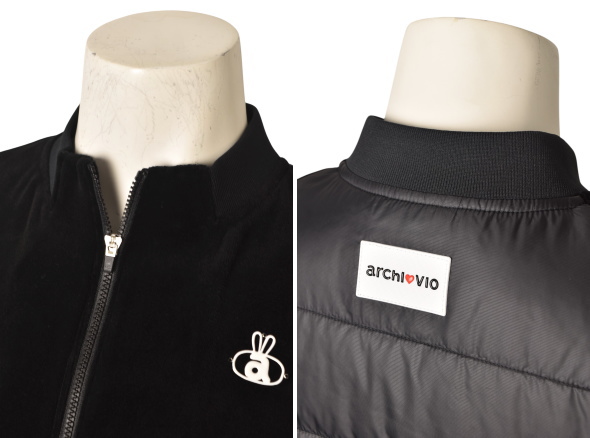 アルチビオ archivio ゴルフ 2025秋冬新作 レディース 中綿切替ベロア