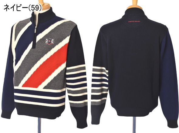 30％OFFセール！カステルバジャック CASTELBAJAC 2025秋冬新作 メンズ ハーフジップセーター 服 アウトレット_1