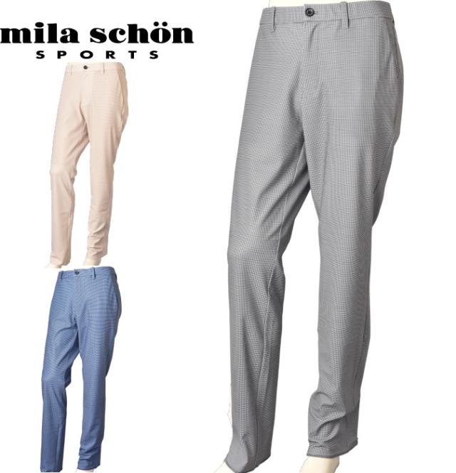 50％OFFセール！ミラショーン スポーツ ゴルフ mila schon sports 2025春夏新作 メンズ ストレッチパンツ 服 ゴルフウェア アウトレット