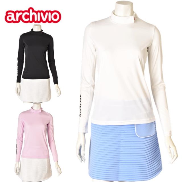 40％OFFセール！アルチビオ archivio ゴルフ 2025春夏新作 レディース ハイネックインナープルオーバー モックネック 服 ゴルフウェア アウトレット