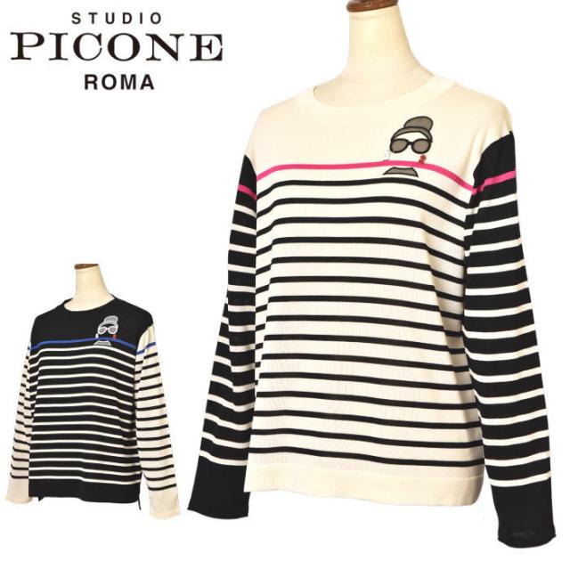40％OFFセール！スタジオ ピッコーネ STUDIO PICONE ROMA 2025春夏新作 レディース ニットプルオーバー セーター アウトレット