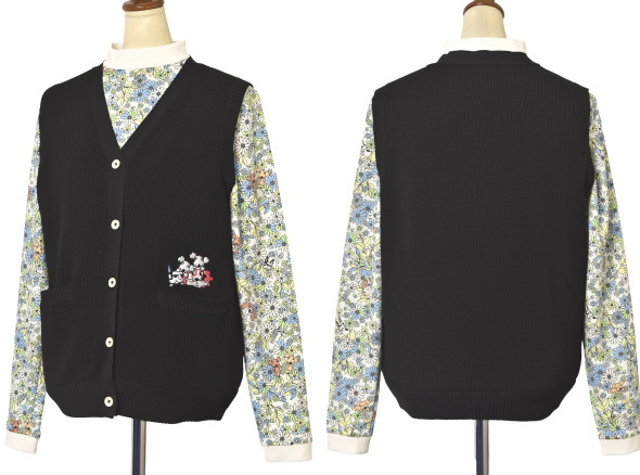 MUスポーツ M・U SPORTS ゴルフ 2025秋冬新作 レディース ボタン付きV