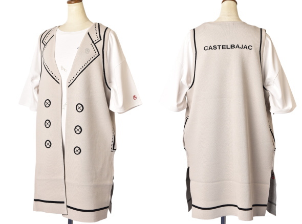 50％OFFセール！カステルバジャック CASTELBAJAC 2025春夏新作 レディース ロングニットベスト ジレ 服 アウトレット_1