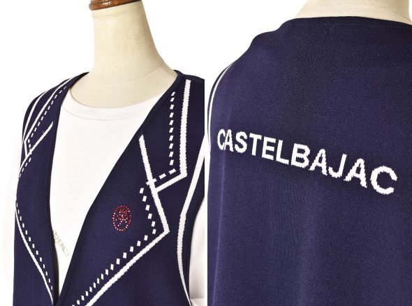 50％OFFセール！カステルバジャック CASTELBAJAC 2025春夏新作 レディース ロングニットベスト ジレ 服 アウトレット_4