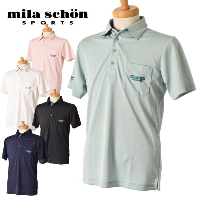 ミラショーン スポーツ ゴルフ mila schon sports 2026春夏新作 メンズ 半袖ポロシャツ 服 ゴルフウェア