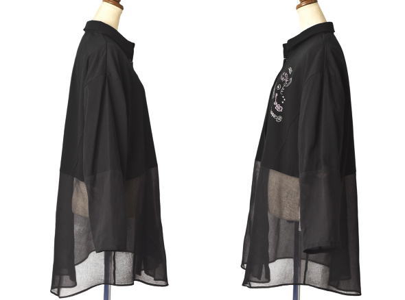 カステルバジャック 売れ筋商品|||CASTELBAJAC 2025春夏新作 レディース シースルー切替ロングブラウス ロングシャツ 服 カステルバジャック CASTELBAJAC 2025春夏新作 レディース