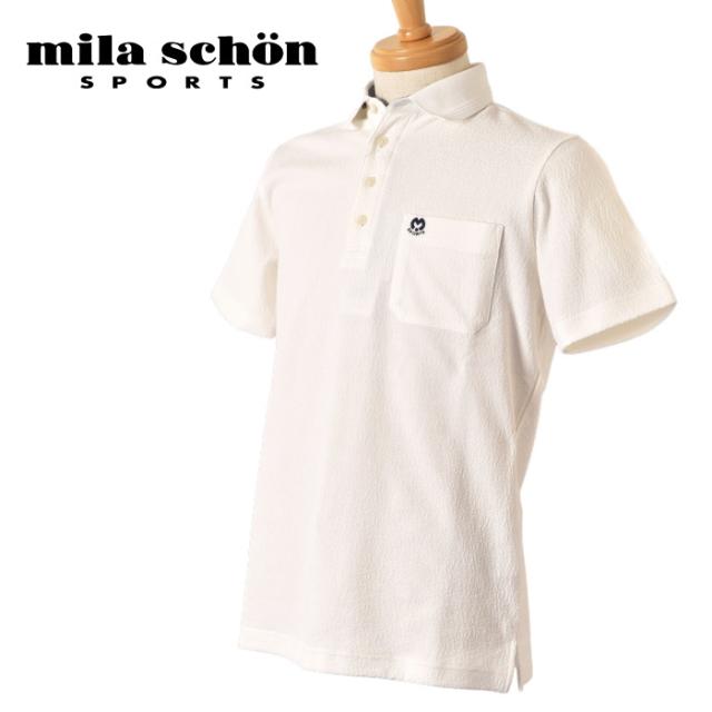 ミラショーン スポーツ ゴルフ mila schon sports 2026春夏新作 メンズ 半袖ポロシャツ 服 ゴルフウェア