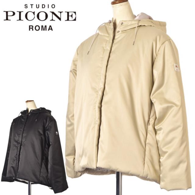 40％OFFセール！ スタジオ ピッコーネ STUDIO PICONE ROMA 2025秋冬新作 レディース フード付き中綿ジャケット アウトレット