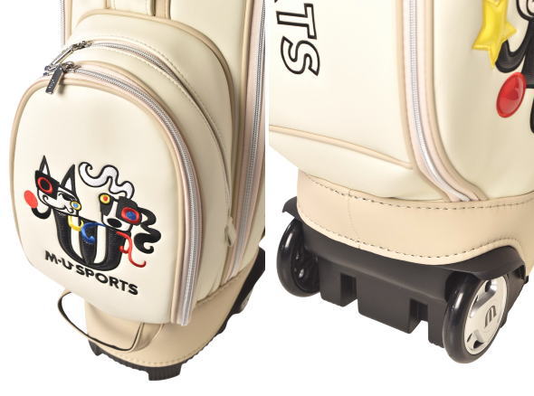 2025春夏新作　MU SPORTS ゴルフバッグ　キャスター付き キャディバッグ メンズ レディース MUスポーツ エムユー スポーツ M.U