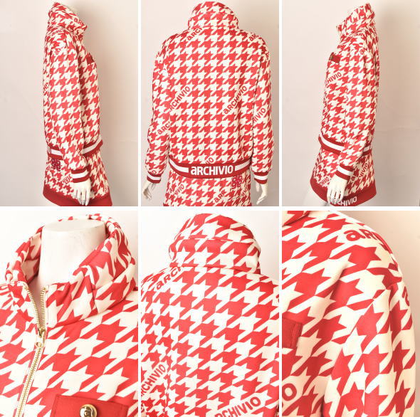 ARCHIVIO アルチビオ ゴルフウェア ブルゾン　赤 50％OFFセール！ アルチビオ archivio ゴルフ 2024秋冬新作 レディース