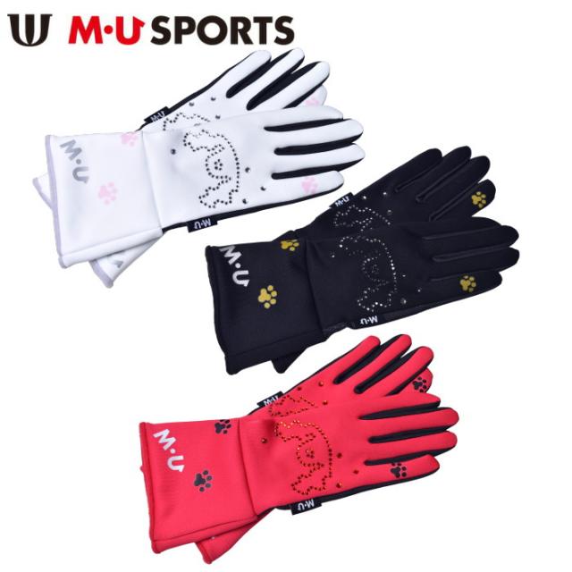 MUスポーツ M・U SPORTS ゴルフ 2025秋冬新作 レディース フリース両手グローブ