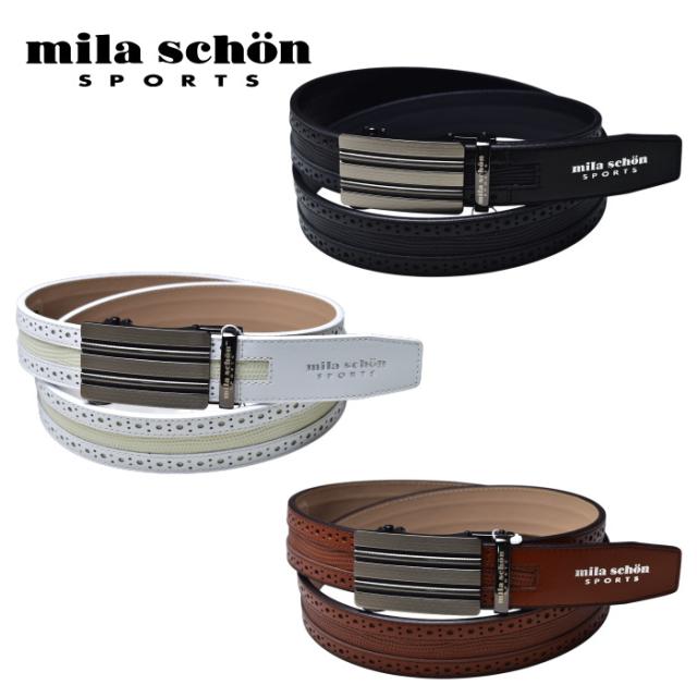ミラショーン スポーツ ゴルフ mila schon sports 2025秋冬新作 メンズ ワンタッチアジャストベルト スライド式ベルト
