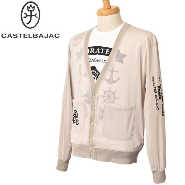 カステルバジャック スポーツ ゴルフ CASTELBAJAC 2026春夏新作 メンズ Vネックパワーネットカーディガン シースルーカーディガン 服 ゴルフウェア
