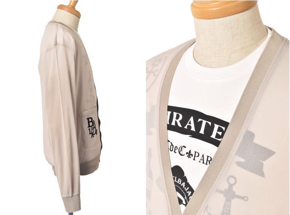 カステルバジャック スポーツ ゴルフ CASTELBAJAC 2026春夏新作 メンズ Vネックパワーネットカーディガン シースルーカーディガン 服 ゴルフウェア_2