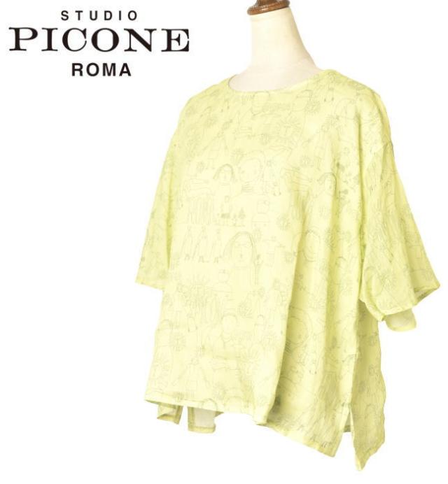 40％OFFセール！ スタジオ ピッコーネ STUDIO PICONE ROMA 2024春夏新作 レディース 五分袖ブラウスの通販は