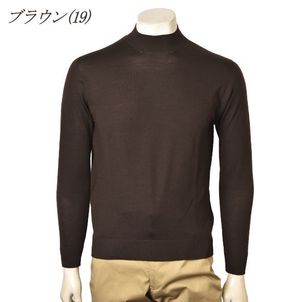 セーター ニット ハイネックセーター メンズ S-M-L-2L トップス レセント LeCENT 送料無料 日本製 ウール100％ メリノウール スーパー140 ホールガーメント_7