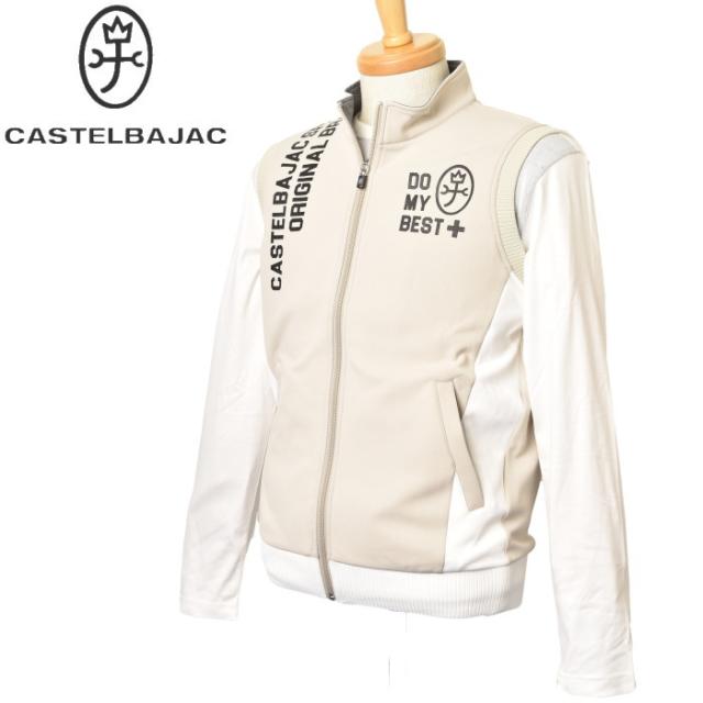 カステルバジャック　トラックジャケット　ジップアップ　ゴルフウェア　ロゴ　L カステルバジャック スポーツ ゴルフ CASTELBAJAC 2024春夏新作