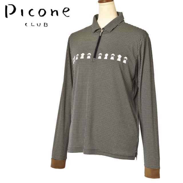 ピッコーネ クラブ PICONE CLUB ゴルフ 2024秋冬新作 レディース 長袖ハーフジップポロシャツ 服 ゴルフウェア