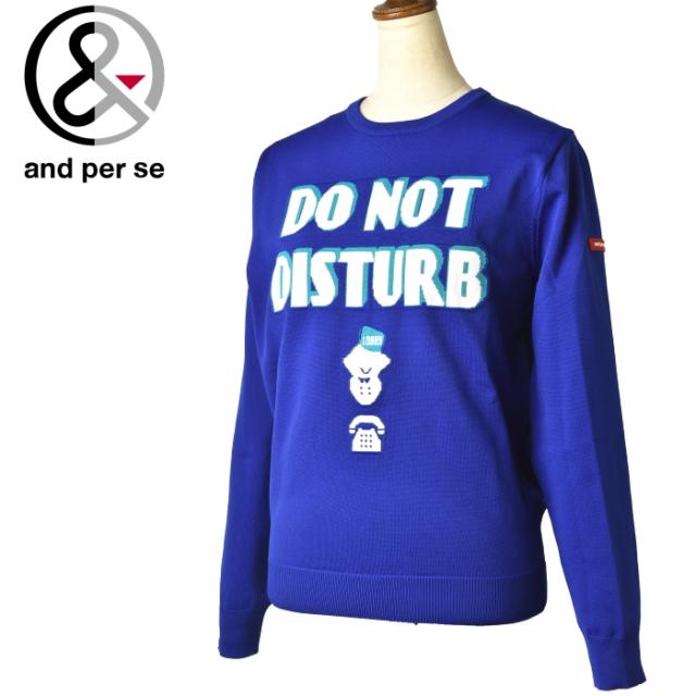 20％OFFセール！アンパスィ and per se ゴルフ 2023秋冬新作 レディース クルーネックセーター 服 ゴルフウェア