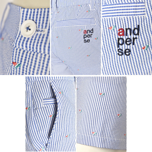 20％OFFセール！アンパスィ and per se ゴルフ 2024春夏新作 メンズ ハーフパンツ ショートパンツ 服 ゴルフウェア_2
