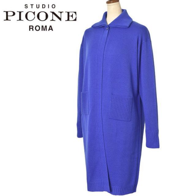 PICONE 青 ニットロングカーディガン サイズ38( M) PICONE 青 ニットロングカーディガン サイズ38( M) 2025年最新