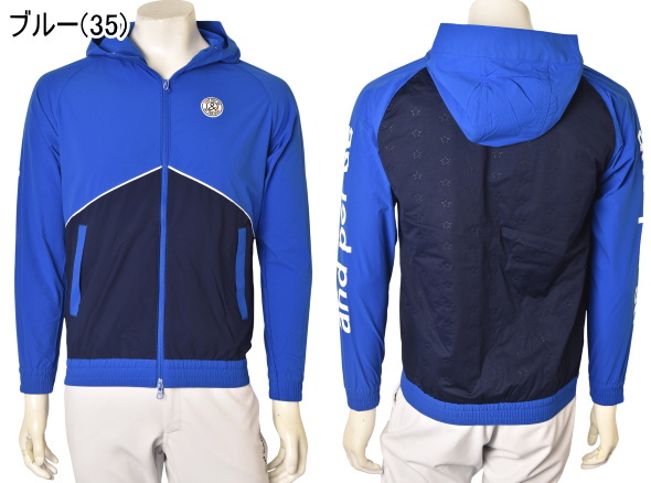 and per se ネイビー ジップアップジャケット アンパスィ and per se ゴルフ 2025秋冬新作 メンズ フーディージップ