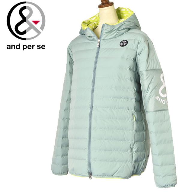 30％OFFセール！アンパスィ and per se ゴルフ 2023秋冬新作 レディース 中綿ジップアップブルゾン 服 ゴルフウェア