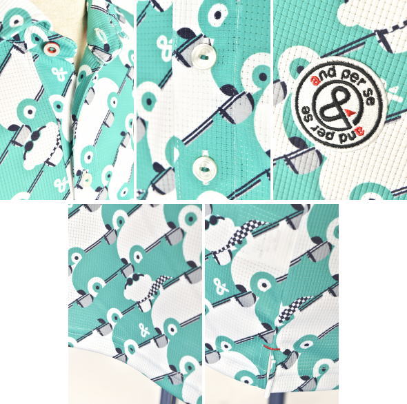 20％OFFセール！アンパスィ and per se ゴルフ 2024春夏新作 メンズ 半袖ポロシャツ 服 ゴルフウェア_2