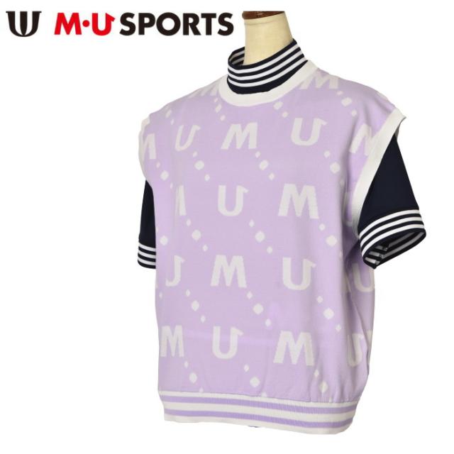 40％OFFセール！MUスポーツ M・U SPORTS ゴルフ 2024春夏新作 レディース フレンチスリーブニットベスト 服 ゴルフウェアの通販は