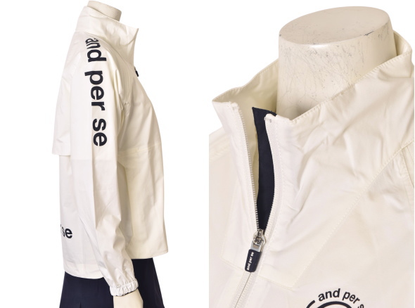 アンパスィ and per se ゴルフ 2026春夏新作 レディース 2WAYレインジャケット レインウェア 服 ゴルフウェア_2
