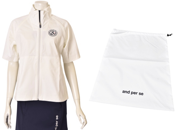 アンパスィ and per se ゴルフ 2026春夏新作 レディース 2WAYレインジャケット レインウェア 服 ゴルフウェア_8