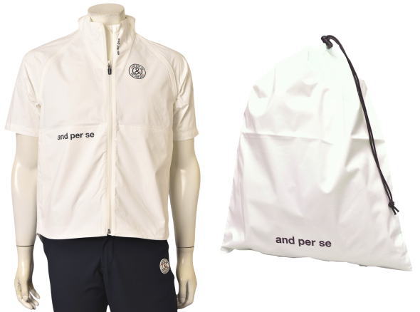 アンパスィ and per se ゴルフ 2026春夏新作 メンズ 2WAYレインジャケット レインウェア 服 ゴルフウェア_10