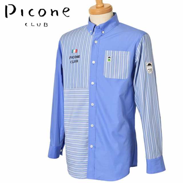 ピッコーネ クラブ PICONE CLUB ゴルフ 2024秋冬新作 メンズ 長袖ボタンダウンシャツ ワークシャツ 服 ゴルフウェア