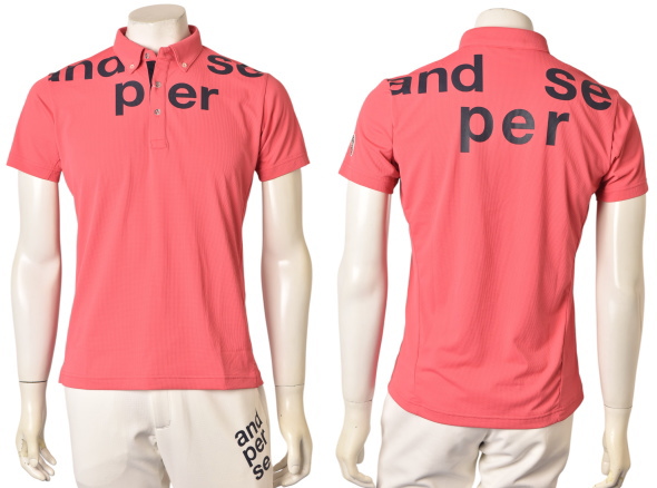 20％OFFセール！アンパスィ and per se ゴルフ 2025春夏新作 メンズ 半袖ボタンダウンポロシャツ 服 ゴルフウェア アウトレット_2