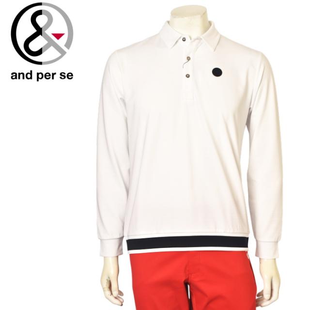 アンパスィ and per se ゴルフ 2025秋冬新作 メンズ 長袖ポロシャツ 服 ゴルフウェア