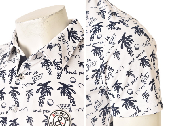 20％OFFセール！アンパスィ and per se ゴルフ 2025春夏新作 メンズ 半袖ポロシャツ 服 ゴルフウェア アウトレット_5