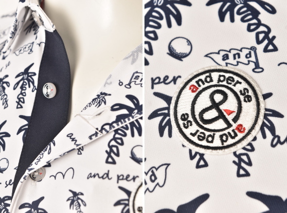 20％OFFセール！アンパスィ and per se ゴルフ 2025春夏新作 メンズ 半袖ポロシャツ 服 ゴルフウェア アウトレット_6