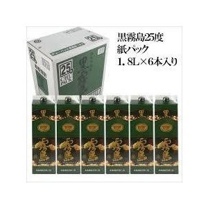 霧島 焼酎 黒霧島 25度 1.8L 1800ml パック 1ケース（6本入り