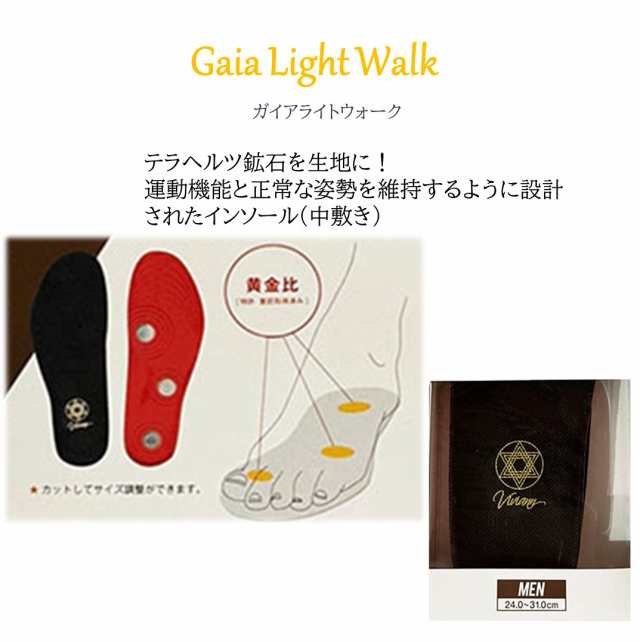 中敷き Gaia Light Walk ガイアライトウォーク インソール 送料無料の