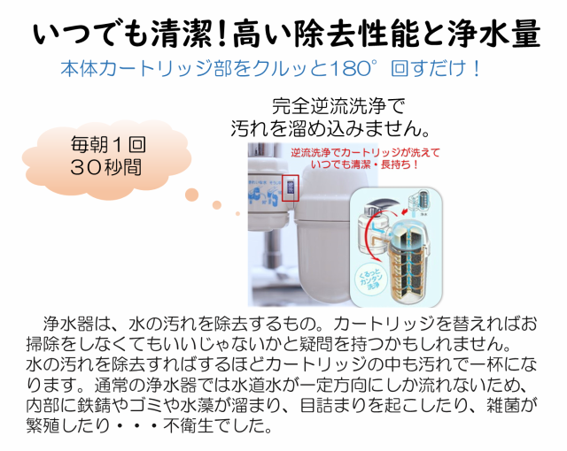 在庫一掃】 ガイアの水135 浄水器本体 蛇口直結式浄水器