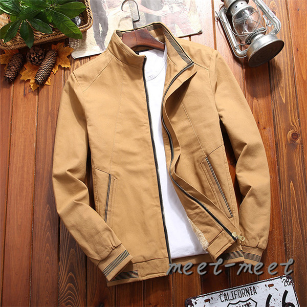 ジャケット メンズ 裏起毛 ブルゾン 裏ボア ジャンパー 無地 ミリタリージャケット スカジャン アウター 冬服 防寒 暖か 厚手 ボアジャケの通販はau Pay マーケット Meet Meet